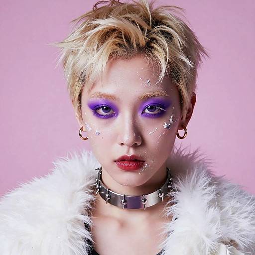 Vivid Androgynous Avant-Garde Portrait