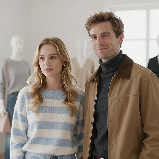 Young Couple in Casual Fashion