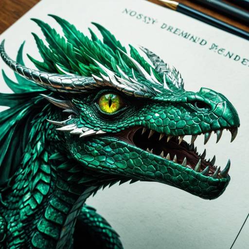Emerald Dragon Head Close-up