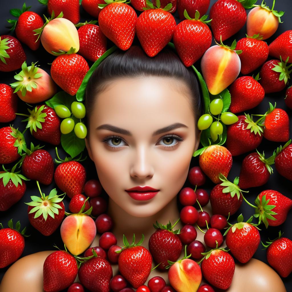 Fruits Transforming into a Beautiful Woman