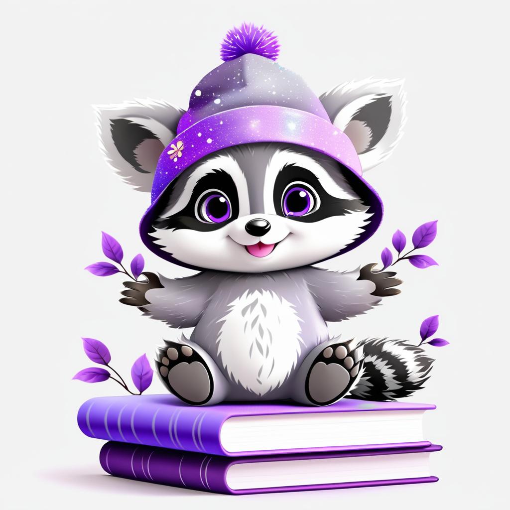 Adorable Cartoon Raccoon Character Design