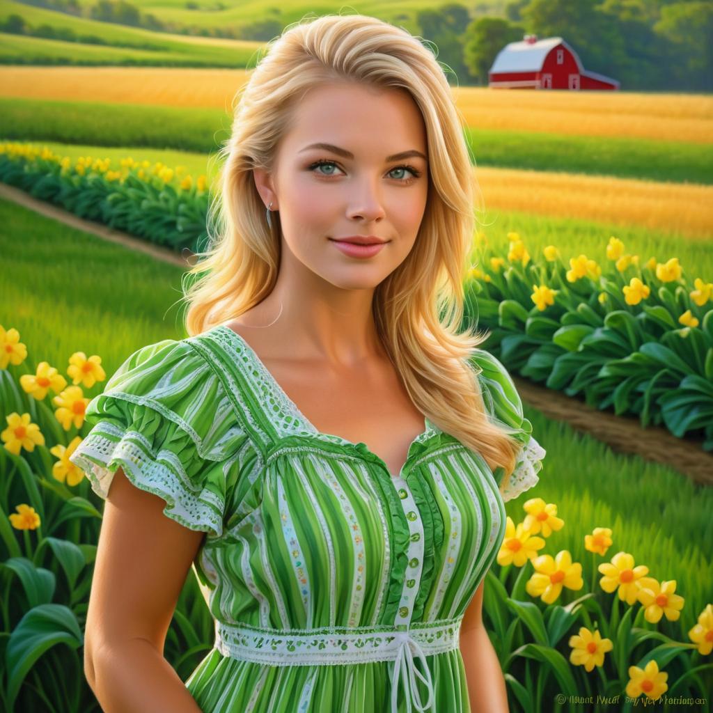 Vibrant Portrait of a Farm Woman