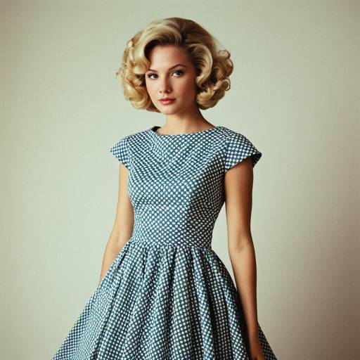 1960s Retro Chic Woman in Polka Dot Dress