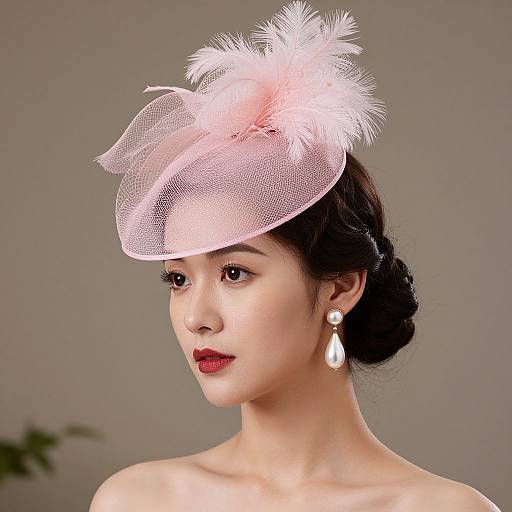 Elegant Pastel Pink Bridal Fascinator