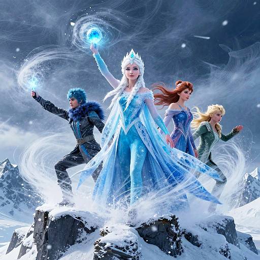 Ice-Powered Heroines Commanding Winter