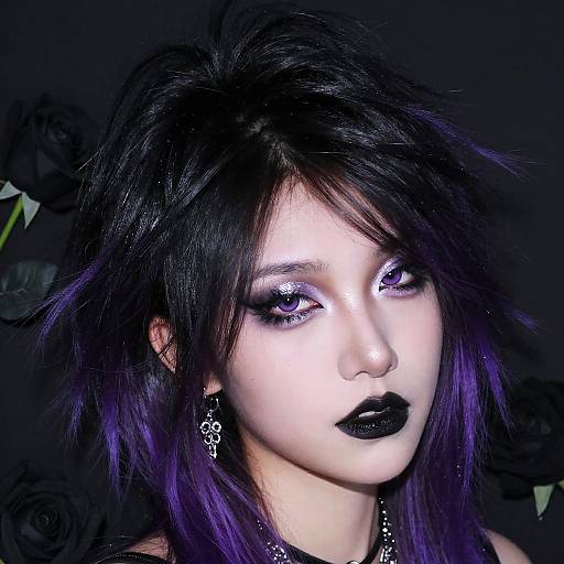 Emo Glam Hairstyle with Gothic Vibe