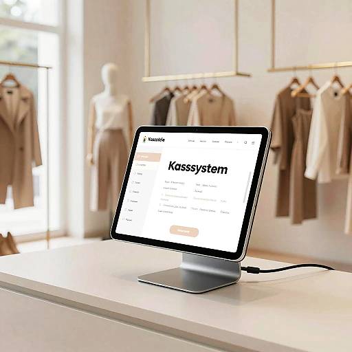 Minimalist Kassensystem in Boutique Store