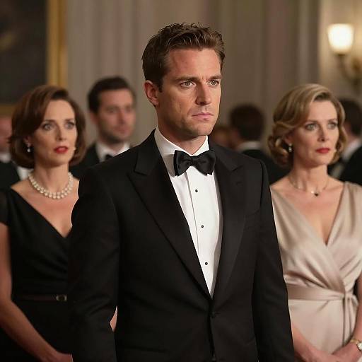 Formal Event Portrait with Couple and Guests