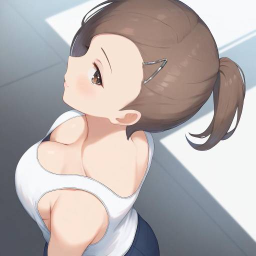 Stylish Girl at Airport with Hair Ornament