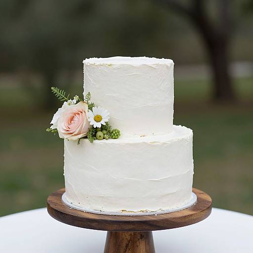 Elegant Two-Tiered Wedding Cake