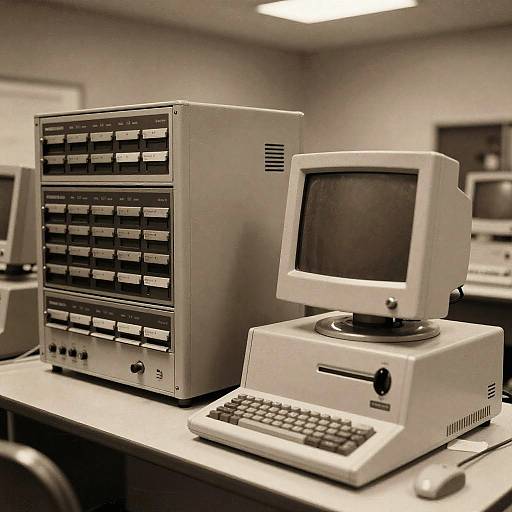 Vintage AI Computer Room Snapshot