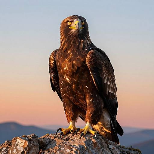 Majestic Smiling Eagle at Sunrise