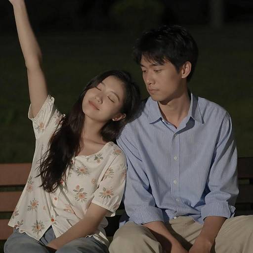 Intimate Nighttime Outdoor Couple Portrait