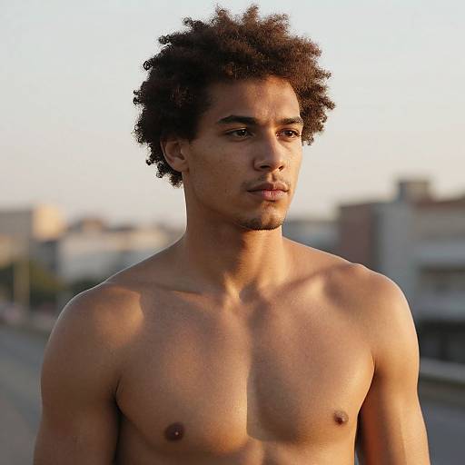 Realistic Portrait of Fit European Man