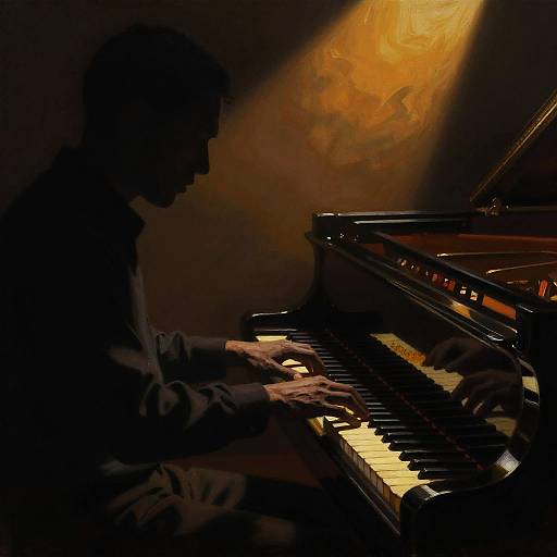 Film Noir Jazz Pianist Silhouette