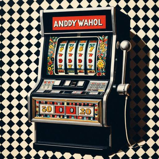 Vintage Slot Machine Artwork Inspired by Andy Warhol
