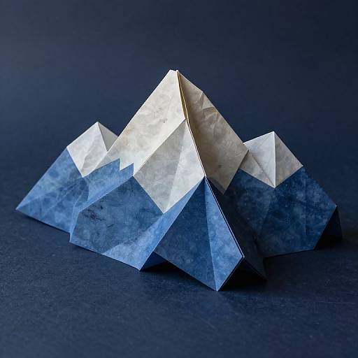 Origami Mountains Defying Gravity