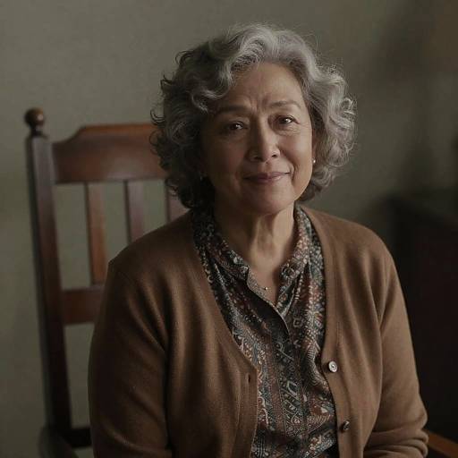 Warm Portrait of a Middle-Aged Woman