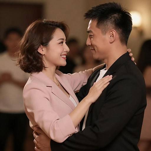 Romantic Dance Between a Stylish Couple