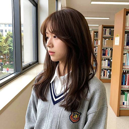 Textured Layers on Preppy Student