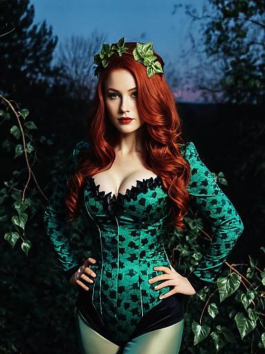 Vintage Poison Ivy Twilight Photoreal Portrait
