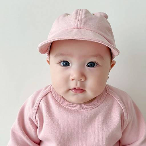 Cute Baby Girl in Pink Outfit