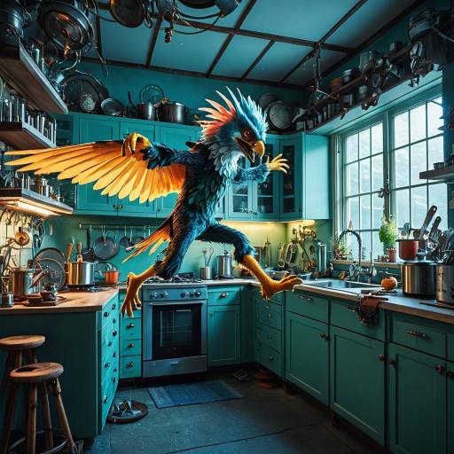 Whimsical Harpy Inventor at Dawn