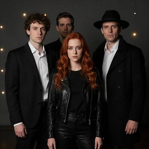 Dramatic Group Portrait in Dim Lighting