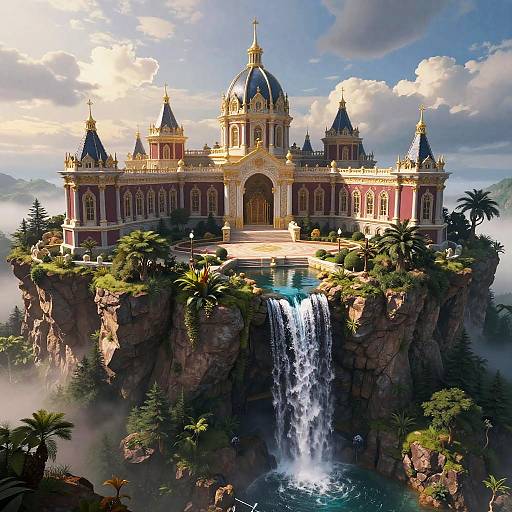 Majestic Royal Palace Fantasy Landscape