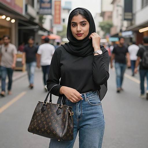Young Woman in Urban Street Style