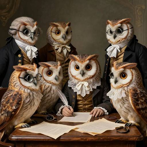 Victorian Owl Scholars Portrait