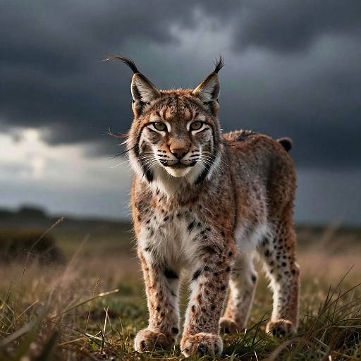Iberian Lynx in Stormy Cinematic Light