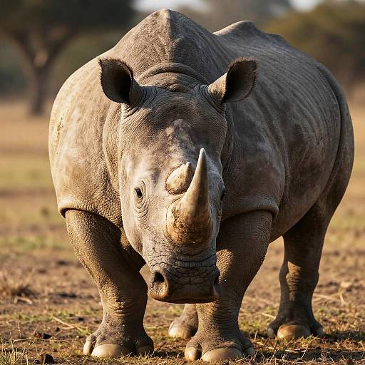 Bold Digital Rhino Portrait