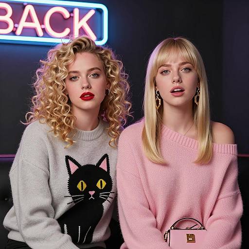 Intimate Moment Between Stylish Friends