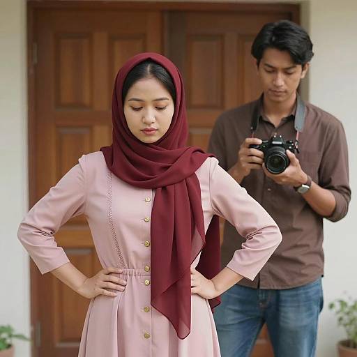 Outdoor Portrait of a Stylish Couple
