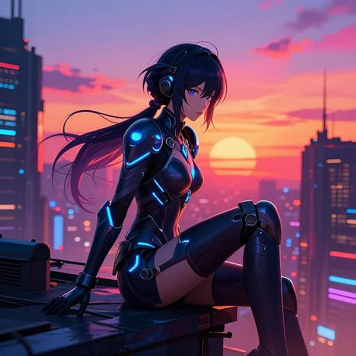 Cyberpunk City Guardian Maluna