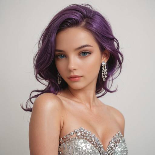 Sophisticated Chic Lady in Purple Sophisticated Chic Lady in Purple