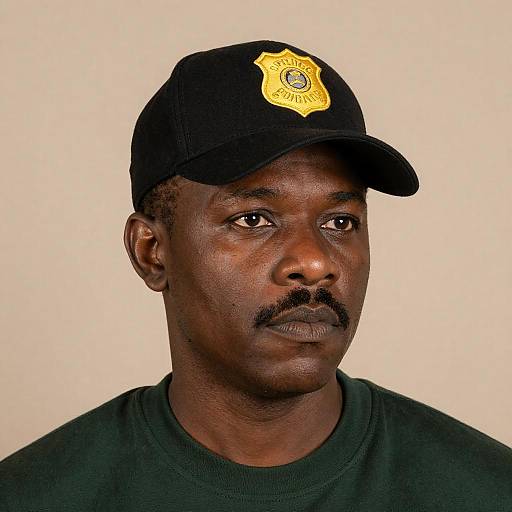 Serious African American Man Portrait