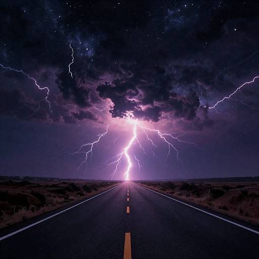 Lo-Fi Abstract Road to Electrified Horizon