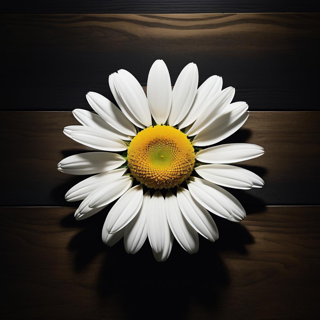 Daisy on Wood: O'Keeffe Style Photography