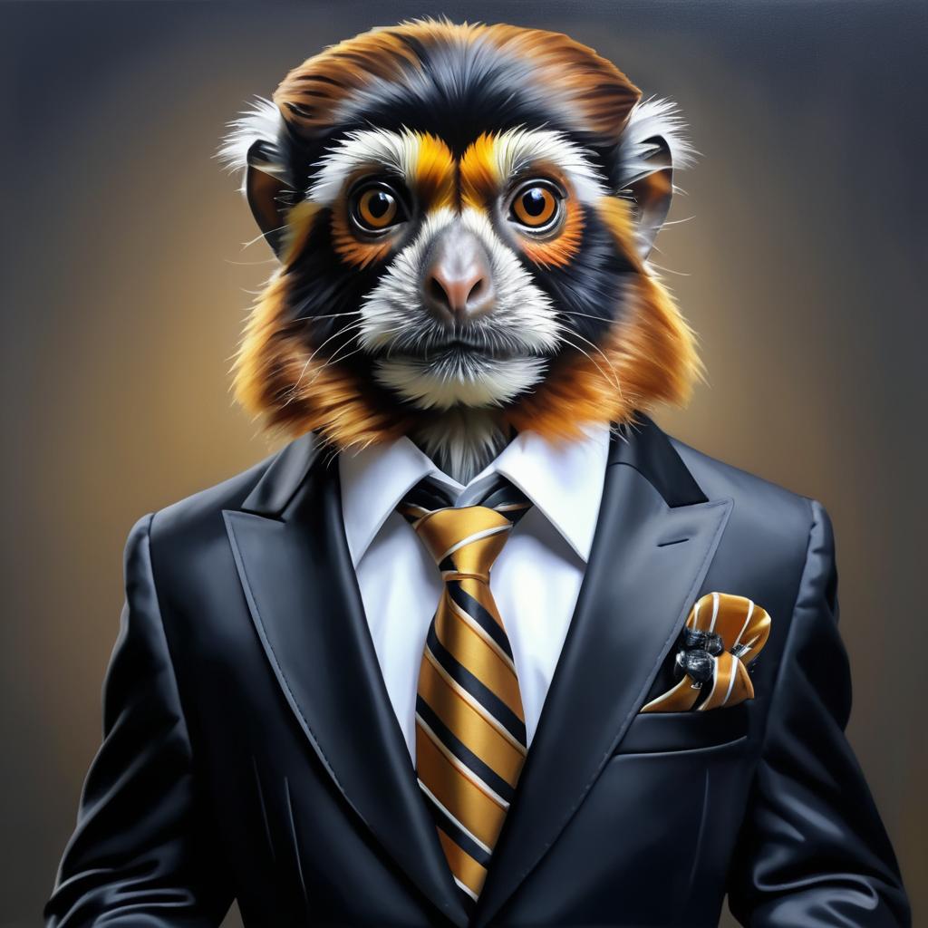 Sophisticated Tamarins in Formal Attire