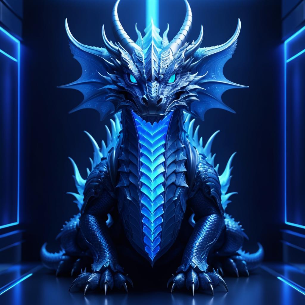 Futuristic Dragon in Ultra-Realistic Style