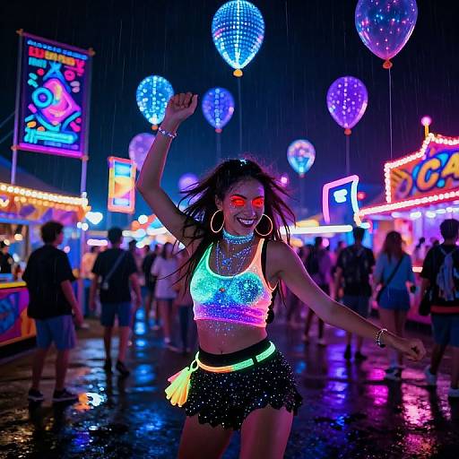 Neon Glow Dancer at Underground Rave