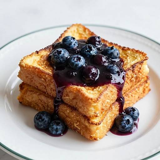 Golden French Toast with Blueberry Compote