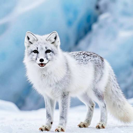 Sleek Arctic Fox with Jewelry