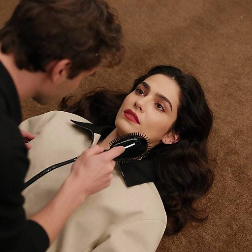 Intimate Portrait of Couple on Carpet