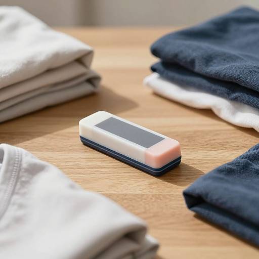 Clothes Eraser Device on Wooden Table