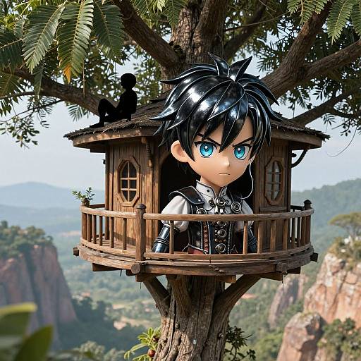 Steampunk Metal Boy Wingsuit Flight