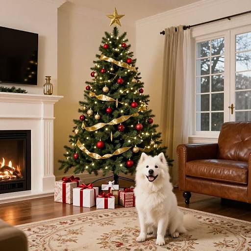 Cozy Christmas Living Room Scene