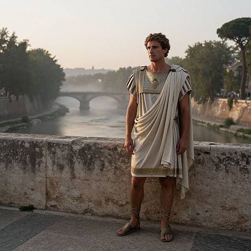 Pontius on Ancient Stone Bridge